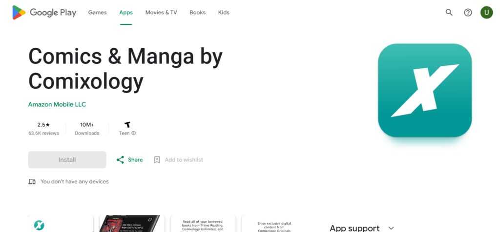 ComiXology (Best App To Read Books For Free)