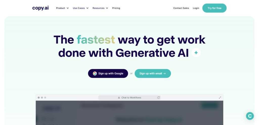 CopyAI (Top Ai Tools For Facebook)