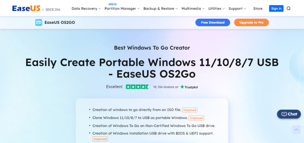 EaseUS OS2Go (Best Software For Usb Bootable)