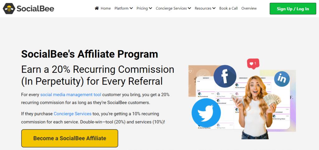 SocialBee (Best Affiliate Program In India)