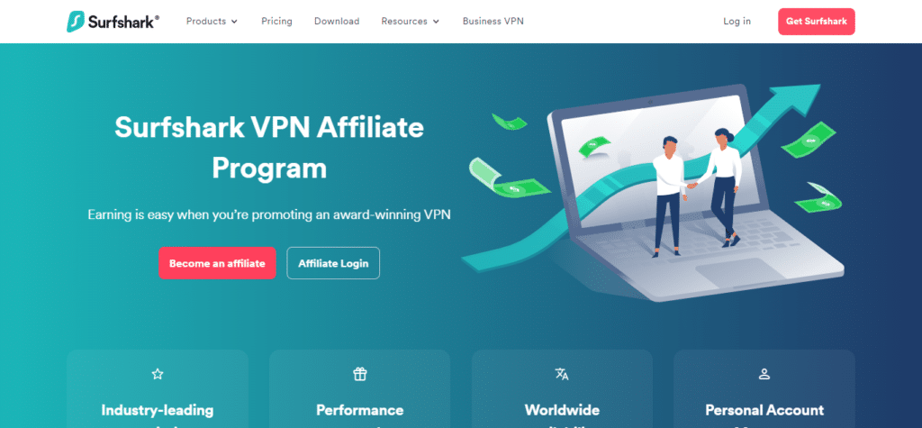 Surfshark VPN Affiliate Program