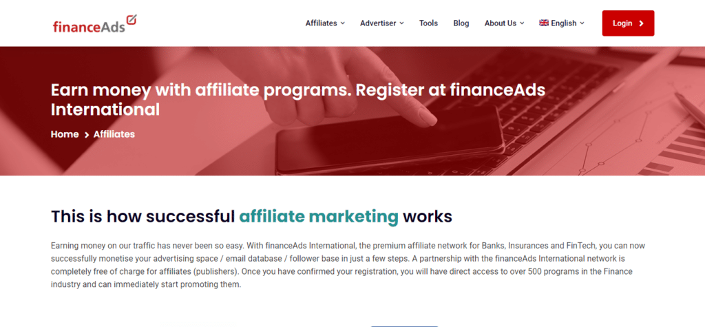 FinanceAds (Best Affiliate Program In Germany)