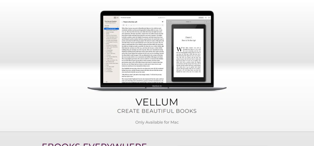 Vellum (Best App For Writing A Book)