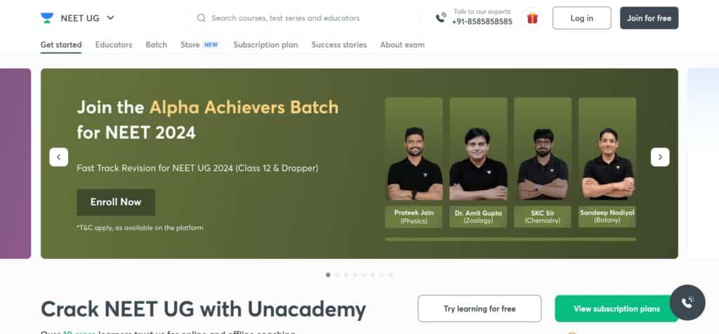 Unacademy Learning (Best App For Neet Preparation)