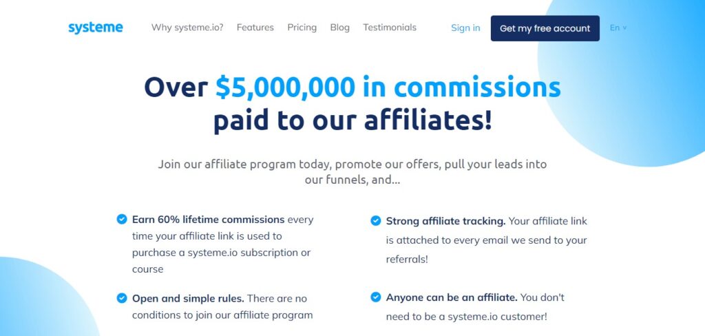 Systeme.io Affiliate Program