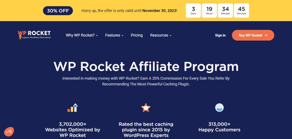 WP Rocket WordPress Affiliate