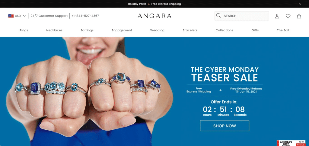 Angara Jewelry (Best Affiliate Program For Selling Jewelry)