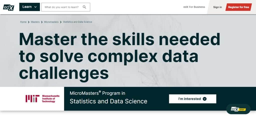 Statistics and Data Science MicroMasters Program (edX)