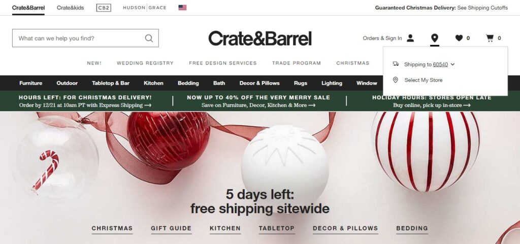 Crate and Barrel