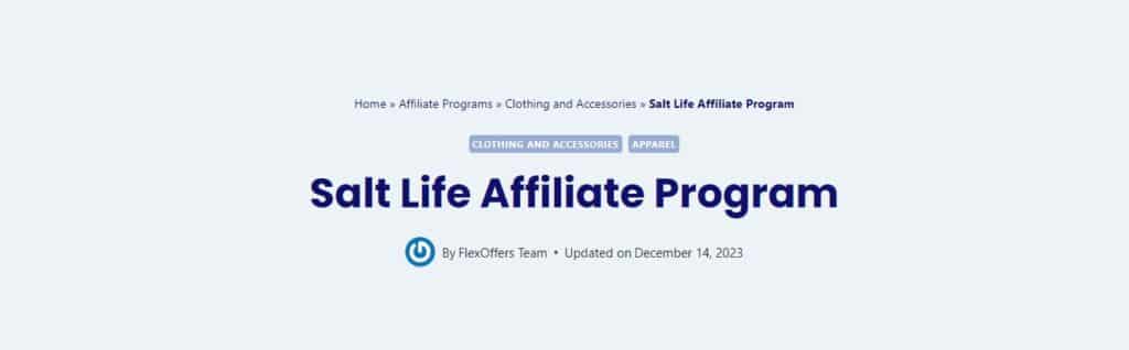 Salt Life Affiliate Program