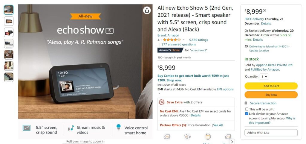 Amazon Echo Show 5