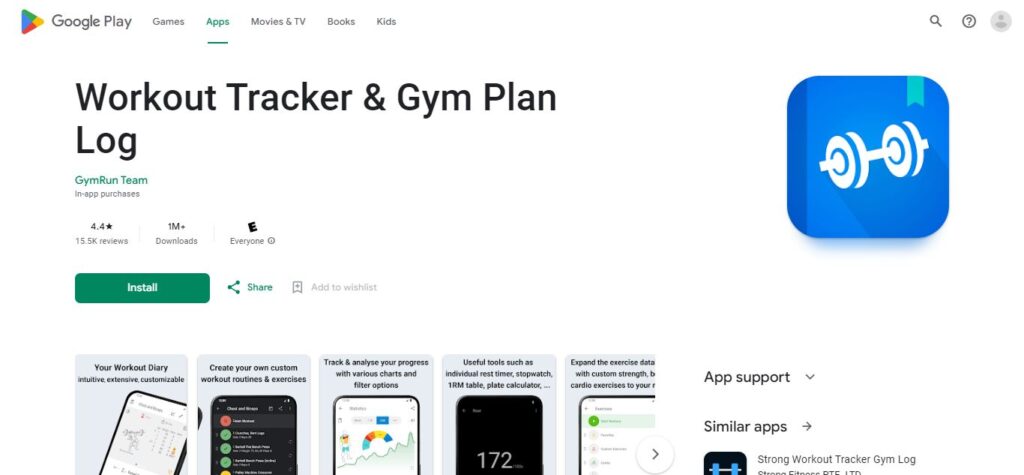 2. Workout Tracker & Gym Plan Log