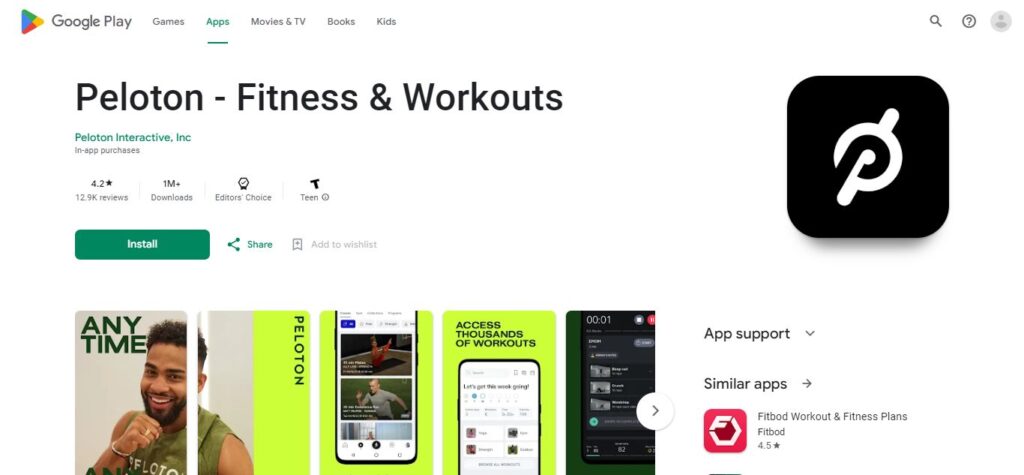 5. Peloton - Fitness & Workouts