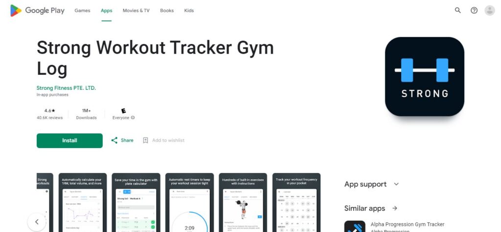 28. Strong Workout Tracker Gym Log