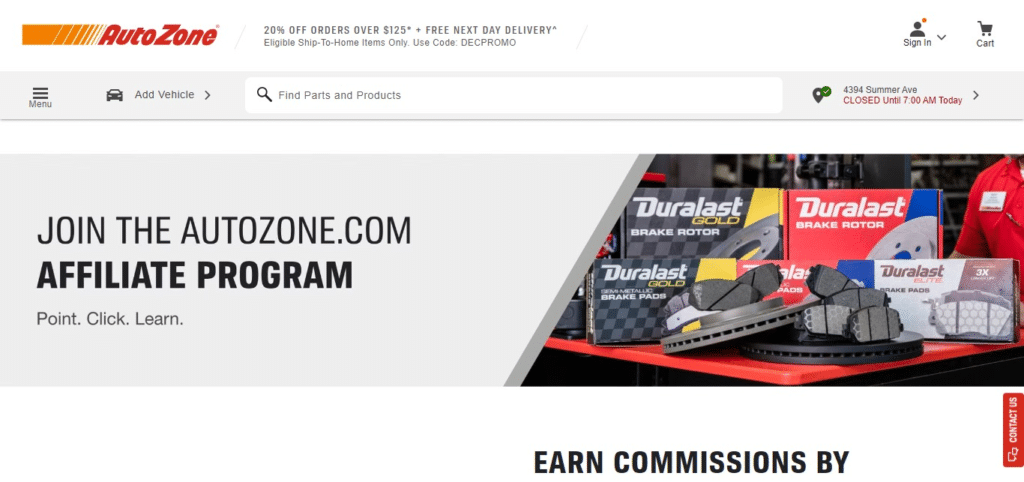 AutoZone Affiliate Program