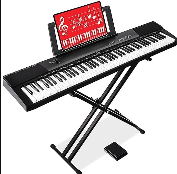 88 Key Digital Piano Full Size Semi Weighted Electronic Keyboard Piano