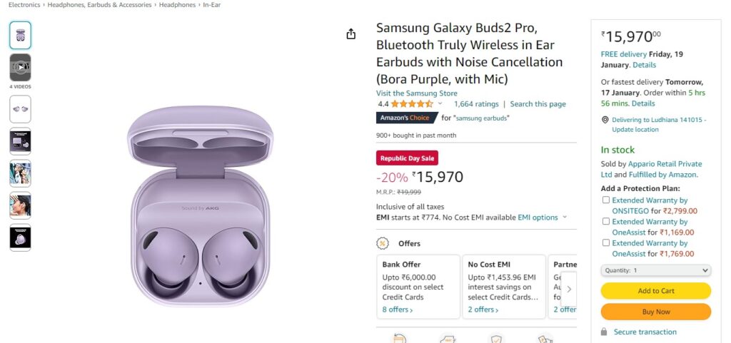 Samsung Galaxy Buds2 Pro, Bluetooth