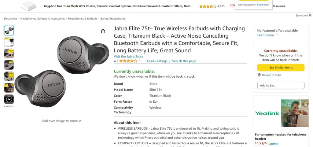 Jabra Elite 75t