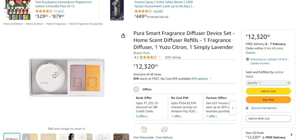 Pura Smart Fragrance Diffuser