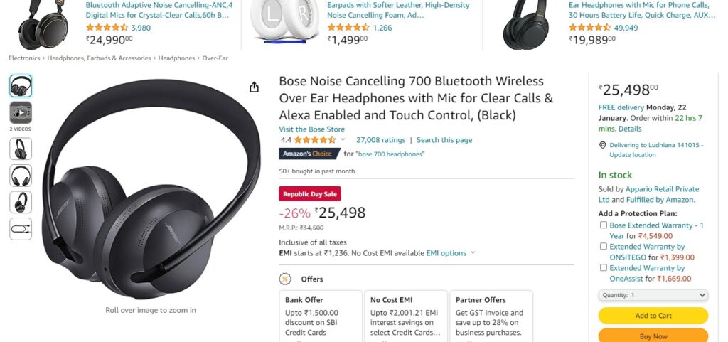 Bose Noise Canceling 700