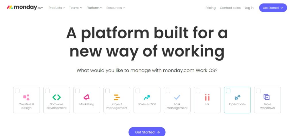 4. Monday.com (Best Product Management Software for Modern Apps)