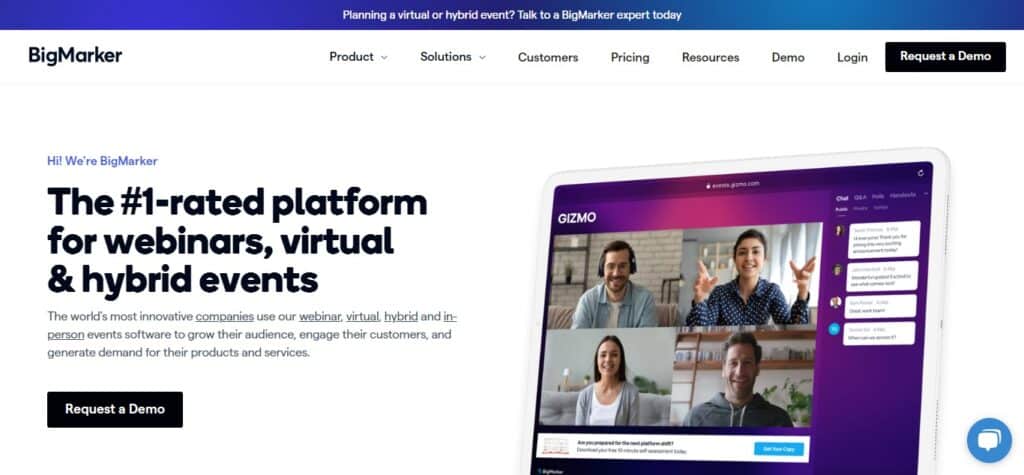 20. BigMarker (Best Virtual Events Platforms for Hosting Conferences and Trade Shows)