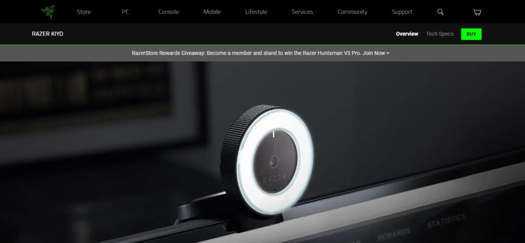 3. Razer Kiyo Streaming Webcam