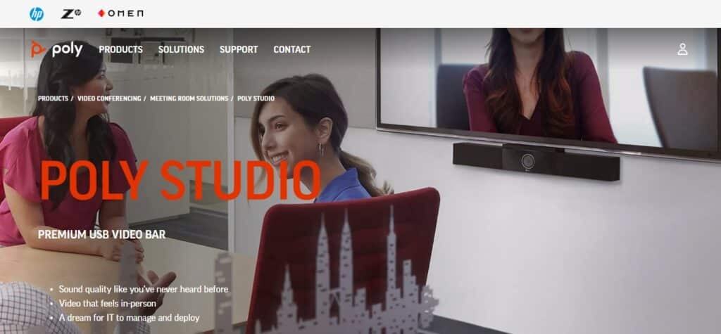 6. Polycom Studio Video Bar