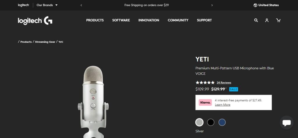 17. Blue Yeti USB Microphone