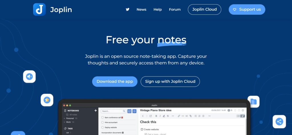 1. Joplin (Best Open Source Note-Taking Software to Stay Organized)