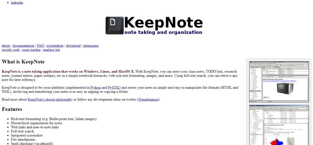 20. KeepNote (Best Open Source Note-Taking Software to Stay Organized)