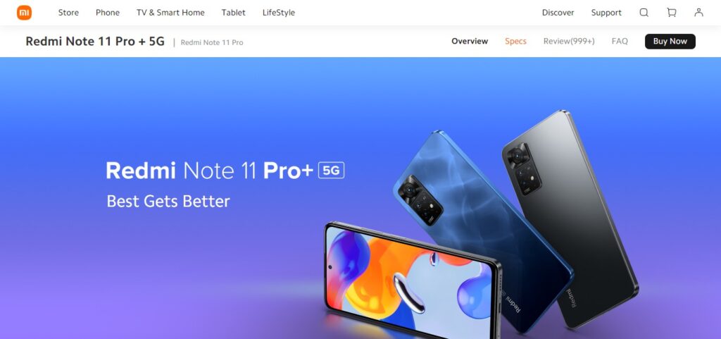 Xiaomi Redmi Note 11 Pro Plus 5G (8GB RAM + 256GB)