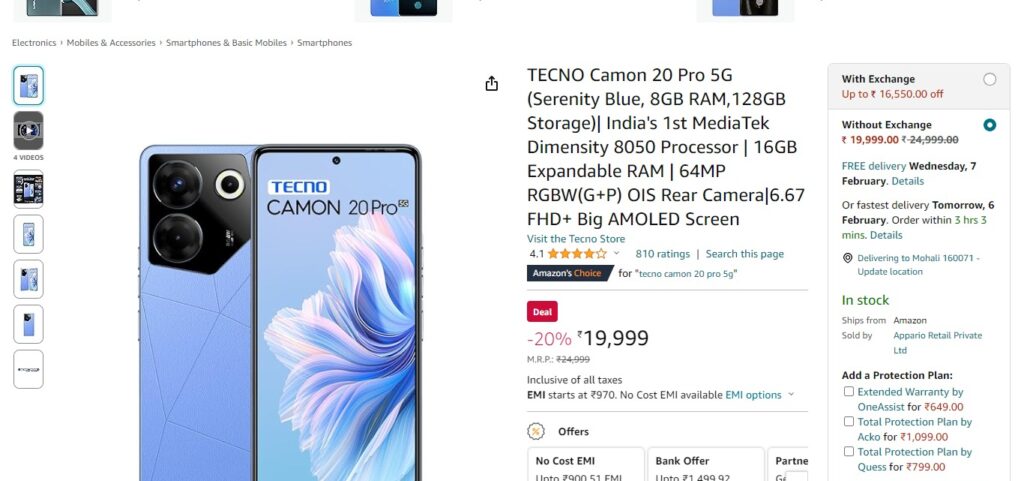 Tecno Camon 20 Pro 5G