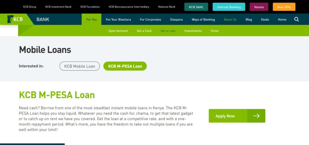 KCB Mpesa loans