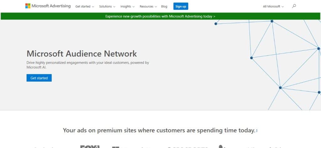 10. Microsoft Audience Network (Best Audience Intelligence Platforms)