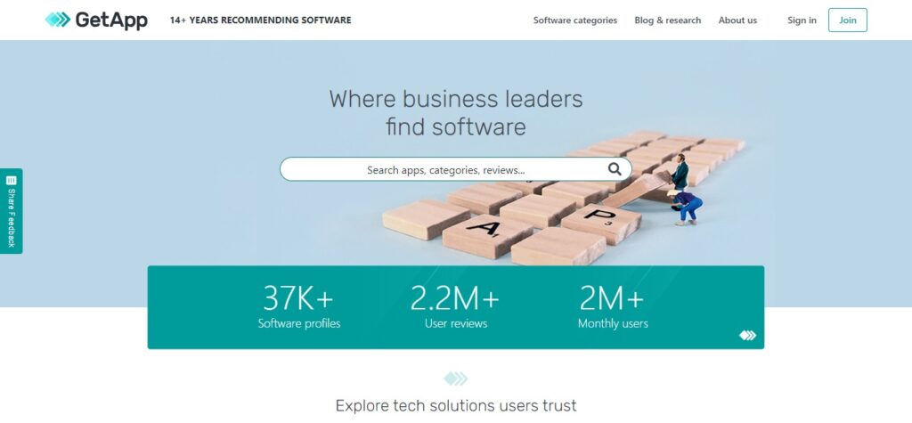 5. GetApp (B2B Services Review Platforms)