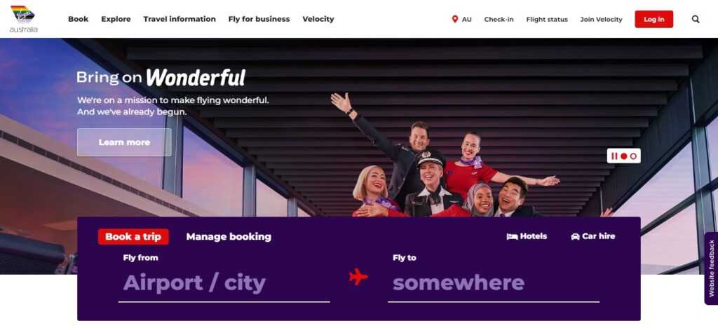 30. Virgin Australia (Best Airlines To Fly)