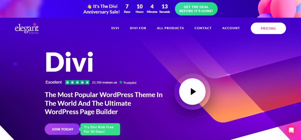 1. Divi by Elegant Themes (Best WordPress Themes for SEO Experts)