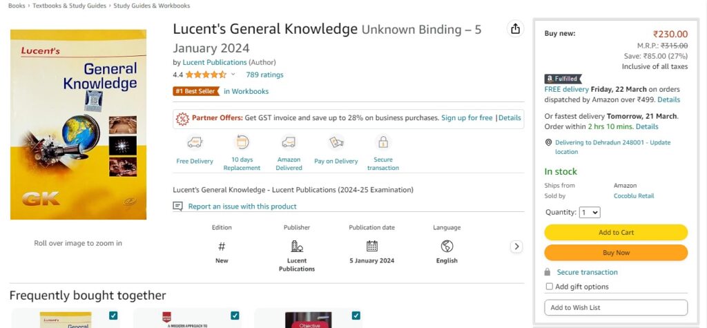 16. "General Knowledge" by Lucent Publications