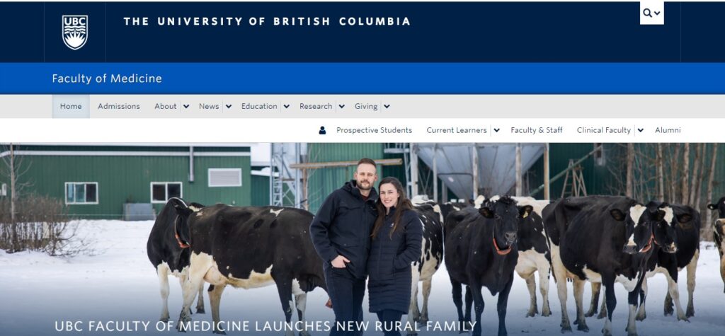 2. University of British Columbia Faculty of Medicine - Vancouver, British Columbia