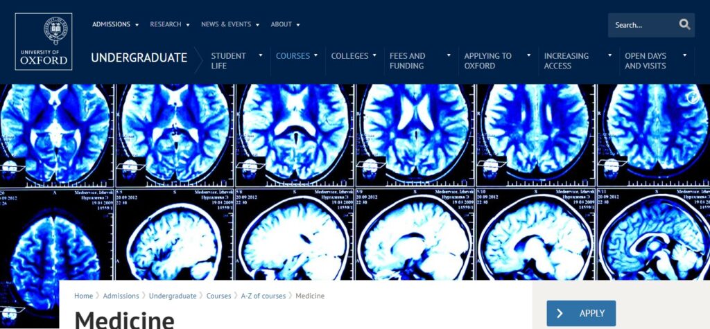 1. University of Oxford Medical School (Best Medical Schools In The Uk)