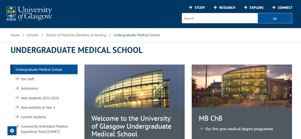 7. University of Glasgow Medical School