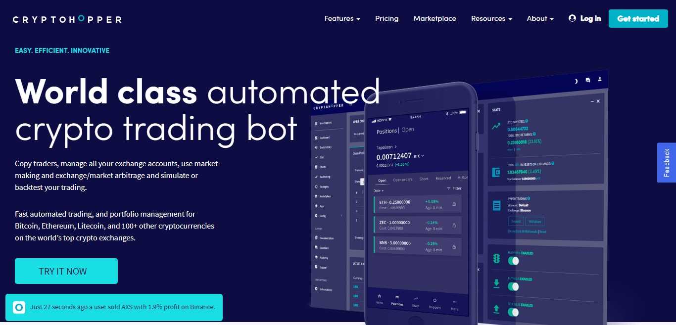 Cryptohopper Affiliate Program Review: World class automated crypto trading bot