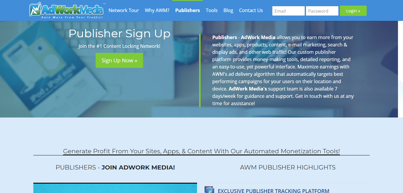 AdWork Affiliate Program Review : Join the 1 Content Locking Network!