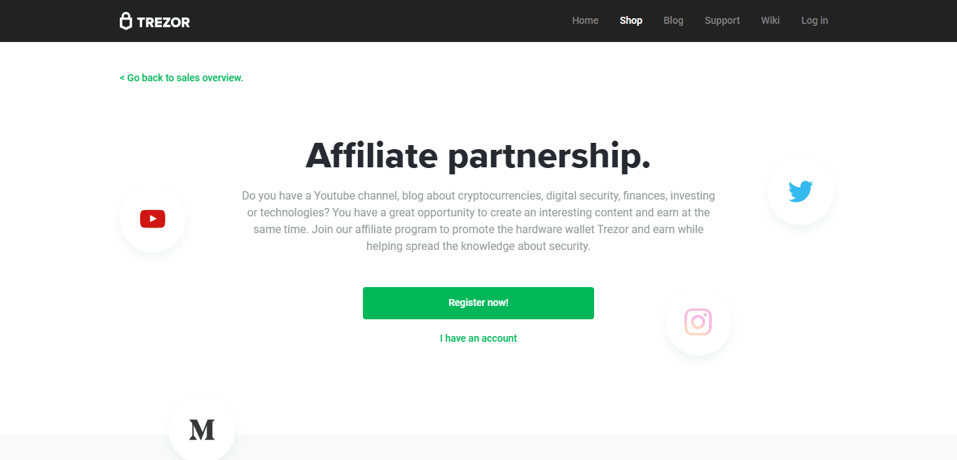 Trezor Affialate Program Review : You will Earn 12% - 15% Referral Commission for Each Sale