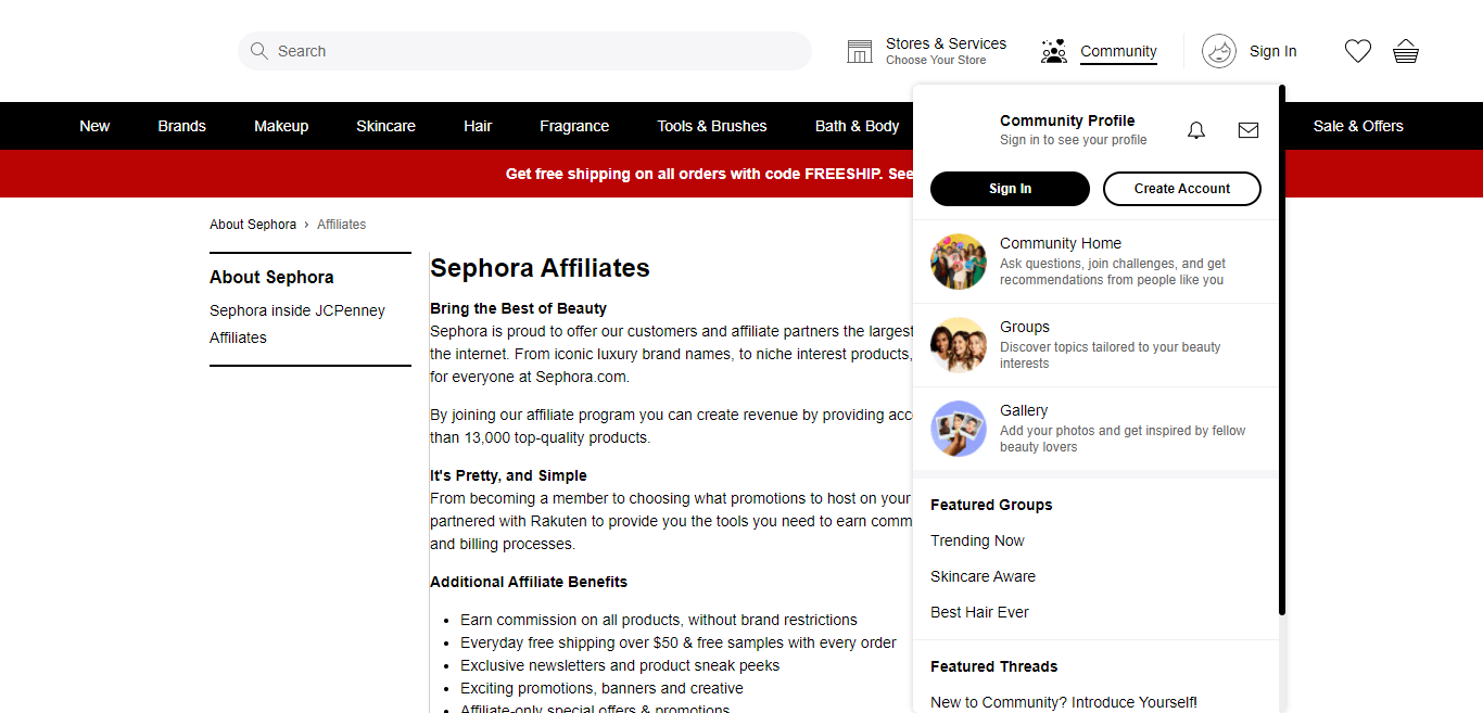 Sephora Beauty Affiliate Program Review : Bring the Best of Beauty