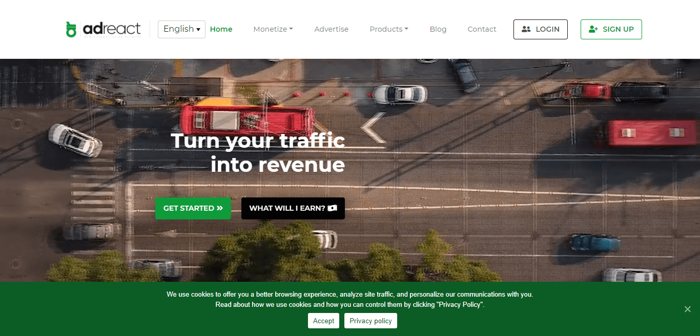 Adreact Advertisement Platform Review : Turn Your Traffic into Revenue