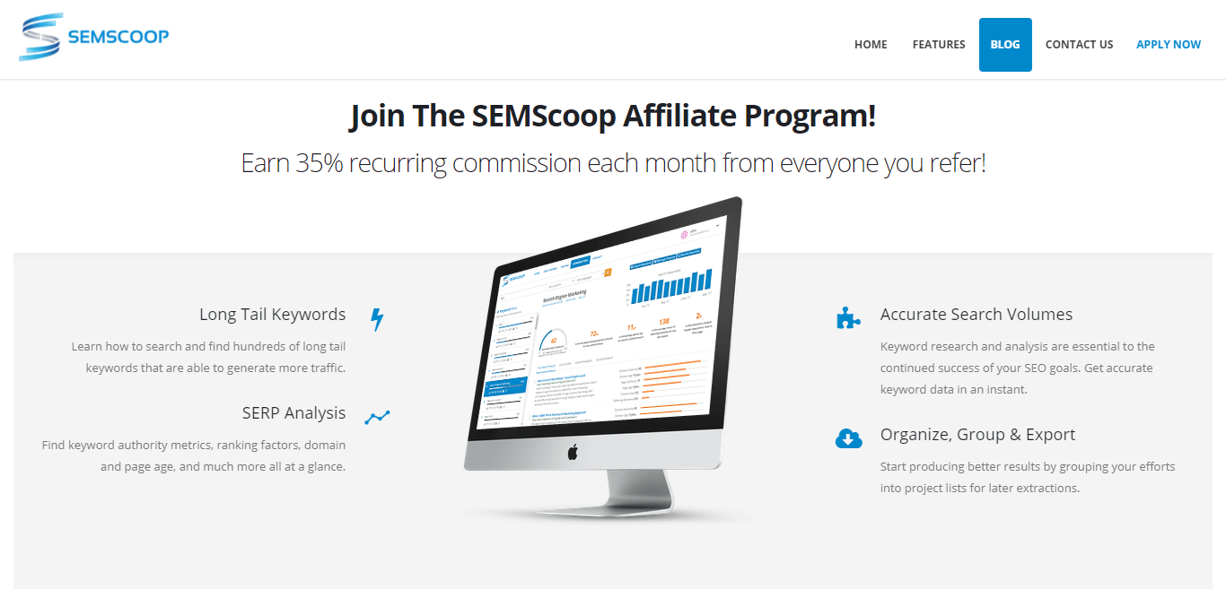 SEMScoop Affiliate Program Review : Earn 35% Recurring Commission each Month from Everyone You Refer!