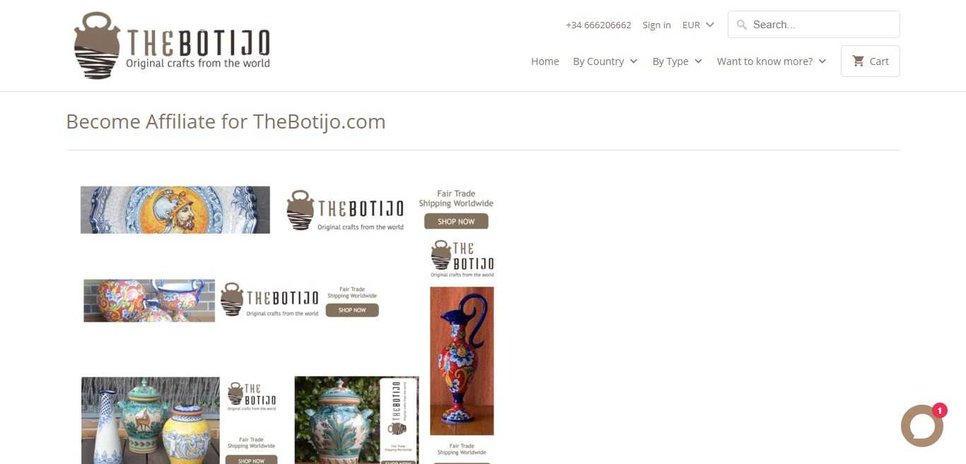Thebotijo.com Affiliate Program Review : 20% Commission Per sale for most of the Items