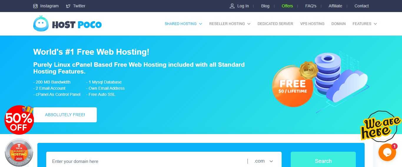 Hostpoco.com Web Hosting Review: World's #1 Free Web Hosting!